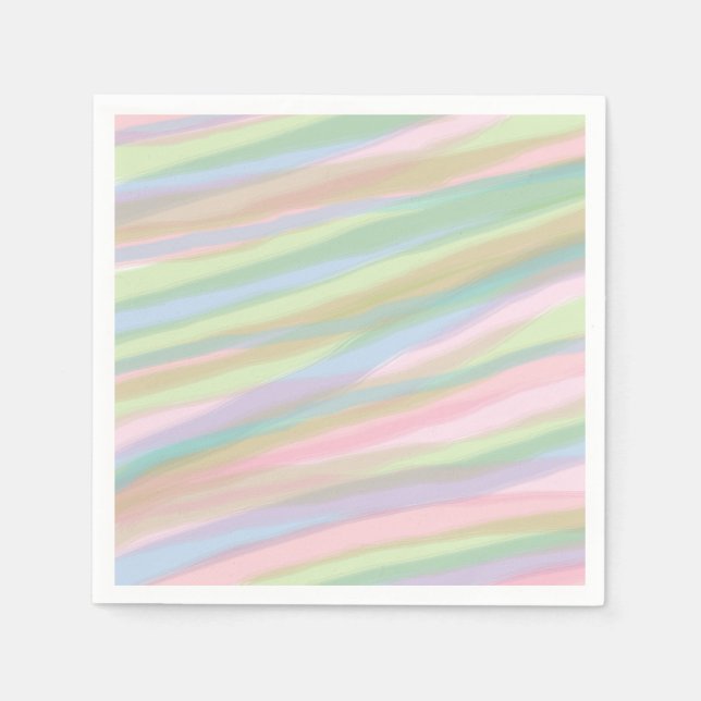 Serviette En Papier Bonbons de coton couleurs papier rayé serviette (Devant)