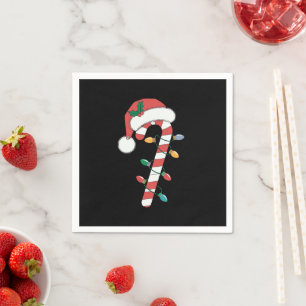 Serviette En Papier Bonbons de Noël Canne Santa Xmas Enfants 