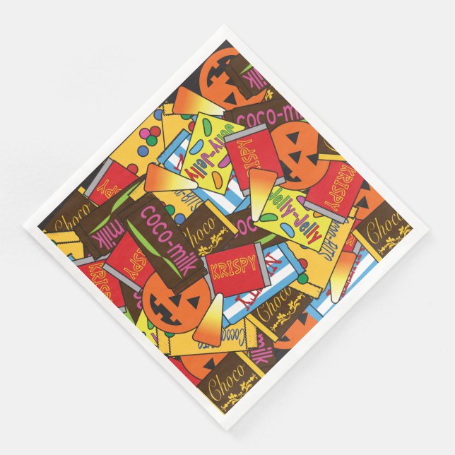 Serviette En Papier Bonbons d'Halloween (Coin)