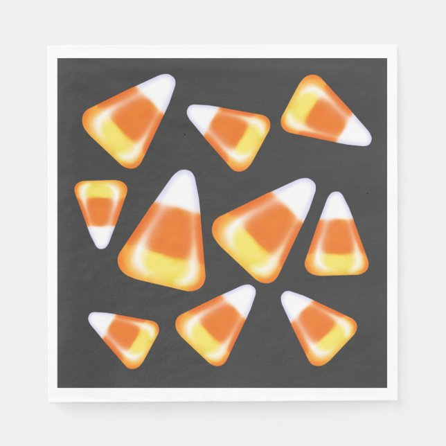 Serviette En Papier Bonbons d'Halloween motif, gâteries amusantes de b (Devant)