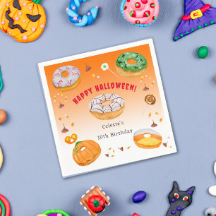 Serviette En Papier Bonbons Halloween délicieux en aquarelle Merci