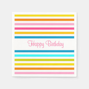 Serviette En Papier bonbons rayures été printemps style chic
