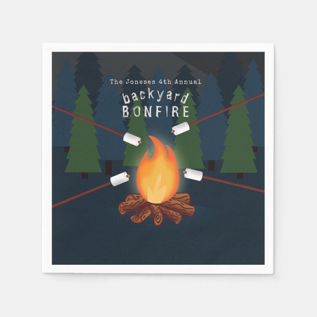 Serviette En Papier Bonfire Party (Devant)