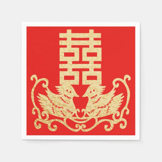 Serviette En Papier Bonheur double (Devant)