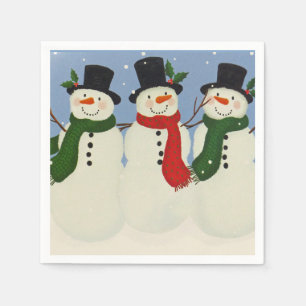 Serviette En Papier Bonhomme de neige