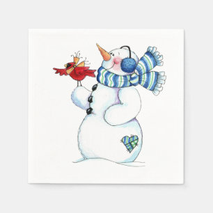 Serviette En Papier Bonhomme de neige
