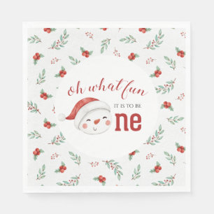 Serviette En Papier Bonhomme de neige de Noël Holly Premier Anniversai