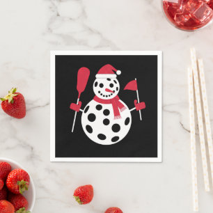 Serviette En Papier Bonhomme de neige famille chapeau de Père Noël Xma