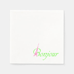 Serviette En Papier Bonjour