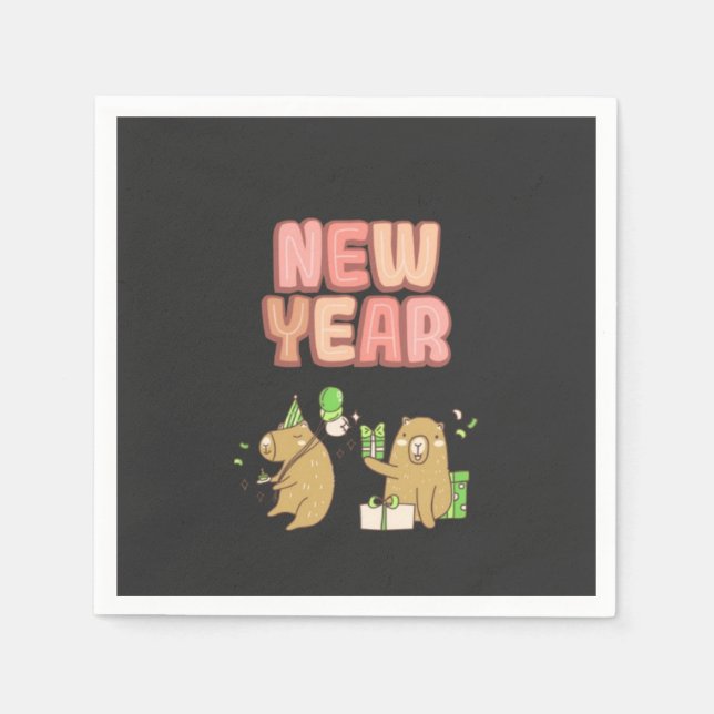 Serviette En Papier Bonjour à un nouveau départ! (Devant)