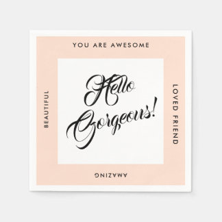 Serviette En Papier Bonjour Anniversaire Magnifique, Filles Night Sort