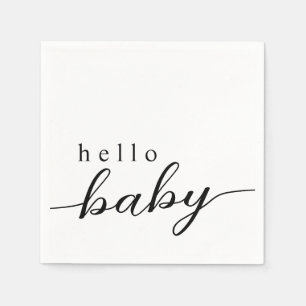Serviette En Papier Bonjour bébé Baby shower moderne