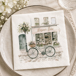 Serviette En Papier Bonjour Bebe Fête de Naissance Bébé Français