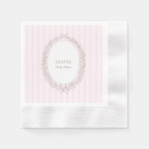 Serviette En Papier Bonjour Bebe French Patisserie Baby shower Rose