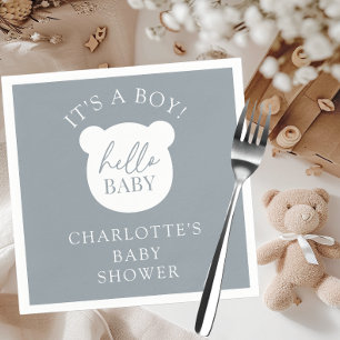 Serviette En Papier Bonjour bébé ours C'est un garçon