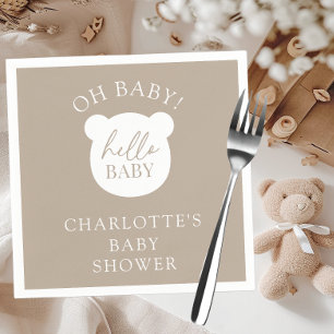 Serviette En Papier Bonjour bébé ours C'est un garçon