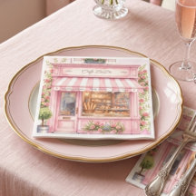 Bonjour Café Parisien Bébé Rose Baby Shower