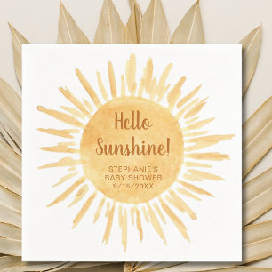 Serviette En Papier Bonjour Sunshine Boho Baby shower