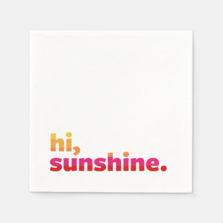 Serviette En Papier Bonjour, Sunshine. Cocktail de fête d'été