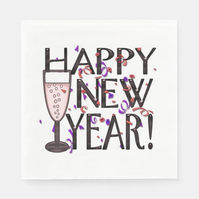 Serviette En Papier Bonne année (Devant)