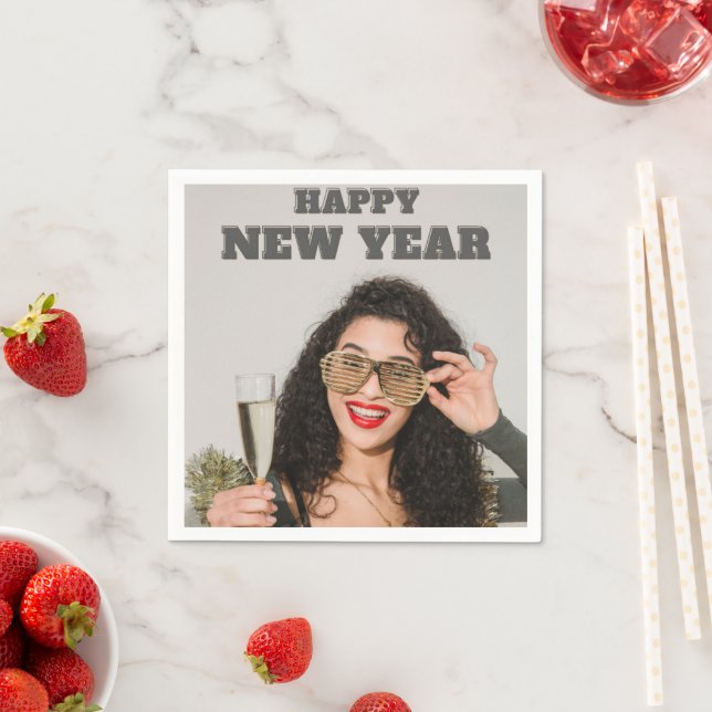 Serviette En Papier Bonne année (En situation)