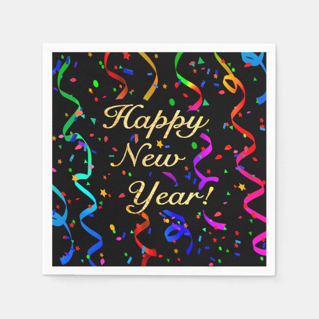 Serviette En Papier "Bonne année !" (Devant)