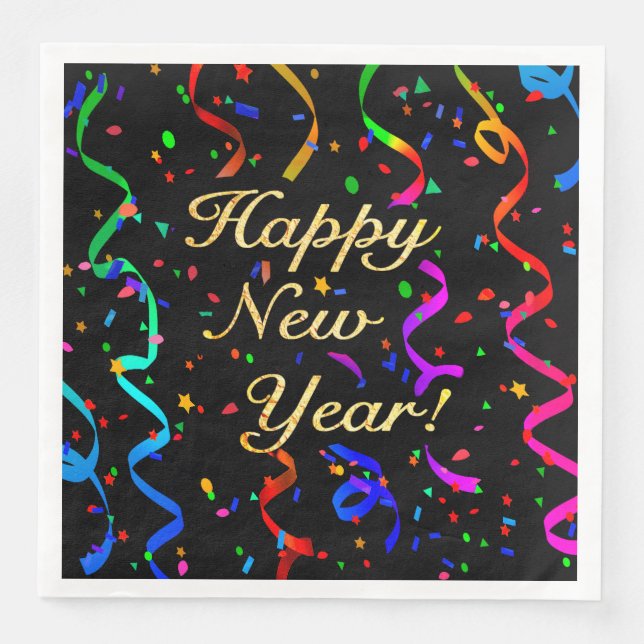 Serviette En Papier "Bonne année !" (Devant)