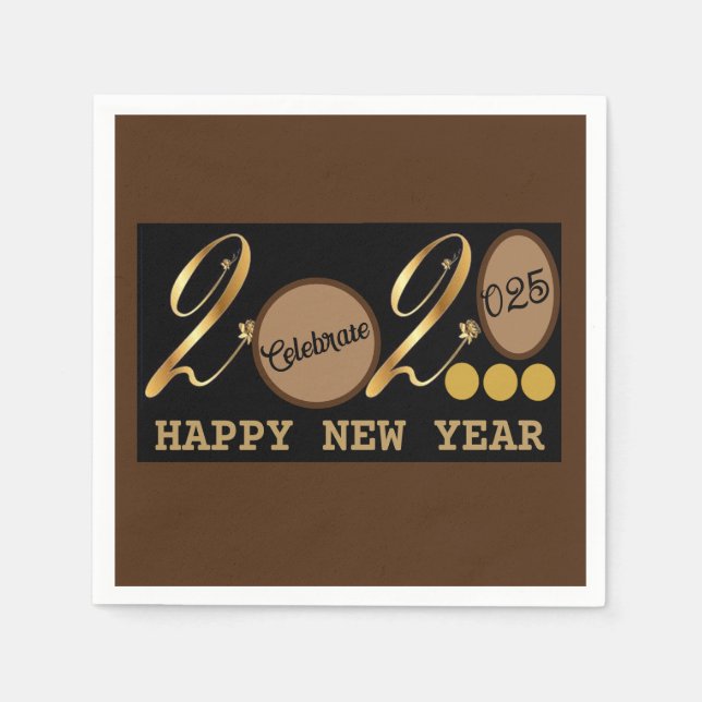 Serviette En Papier Bonne année (Devant)