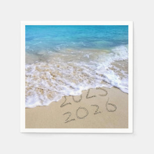 Serviette En Papier Bonne année 2026 Ocean Beach