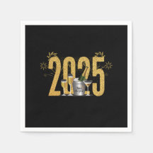 Bonne année - Napkin noir