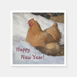 Serviette En Papier Bonne année Papier de poulet Napkin