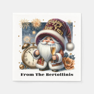 Serviette En Papier Bonne année ! Série Gnome