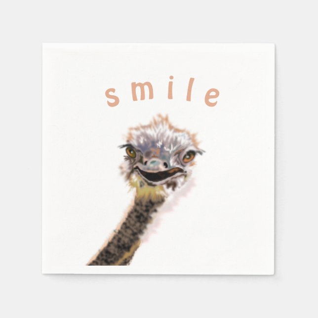 Serviette En Papier Bonne autruche (Devant)