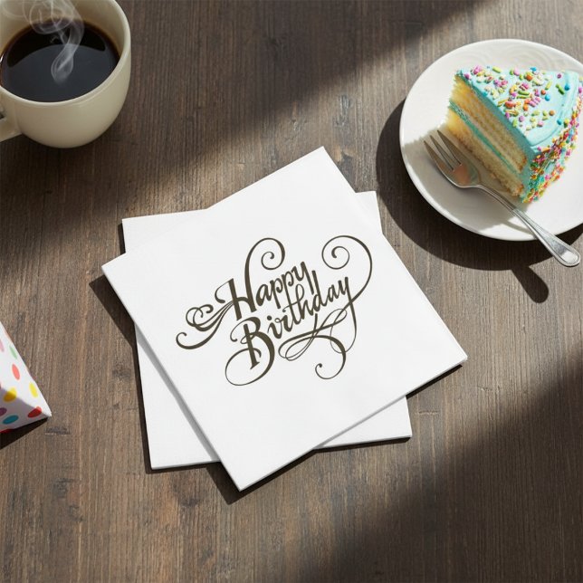 Serviette En Papier Bonne collection Classic Anniversaire (Happy Birthday Classic Collection Napkins)