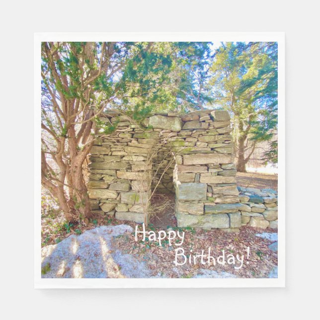 Serviette En Papier Bonne fête d'anniversaire Buff (Devant)