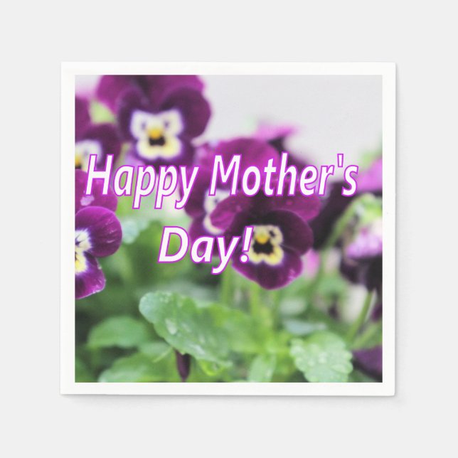 Serviette En Papier Bonne fête des mères (Devant)