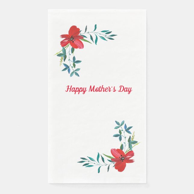 Serviette En Papier Bonne fête des mères (Devant)