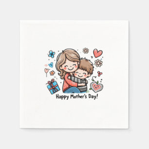 Serviette En Papier Bonne fête des mères