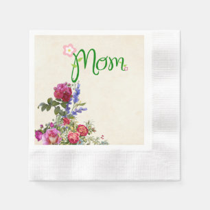 Serviette En Papier Bonne fête des mères Floral Cool élégant