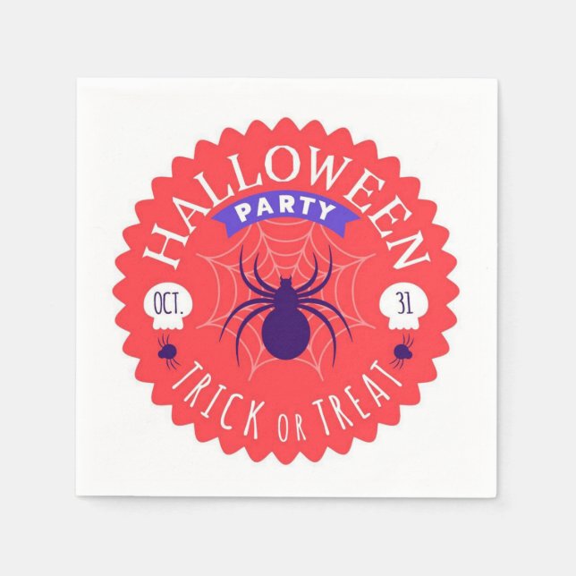 Serviette En Papier Bonne fête d'Halloween (Devant)