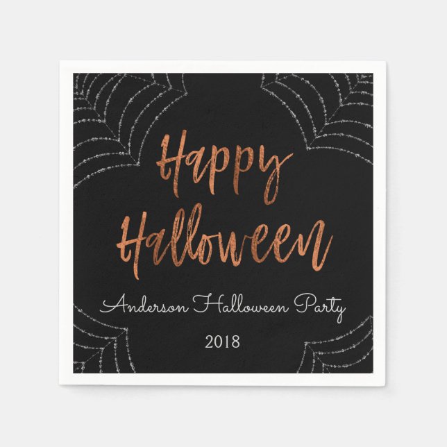 Serviette En Papier Bonne fête d'Halloween moderne Halloween Napkins (Devant)