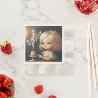 Serviette En Papier Bonne fille anniversaire 01