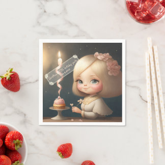 Serviette En Papier Bonne fille anniversaire 01