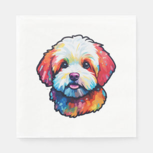 Serviette En Papier Bonne frise bichon