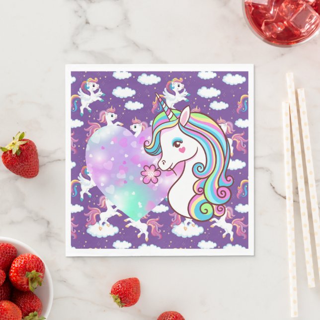 Serviette En Papier Bonne licorne (En situation)