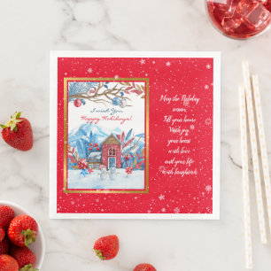 Serviette En Papier Bonne Personnaliser Snowman