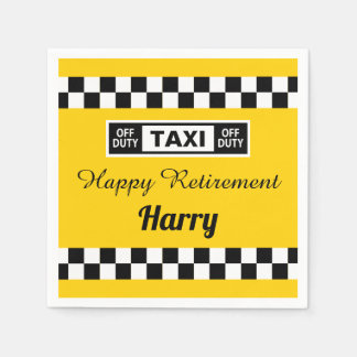 Serviette En Papier Bonne retraite Taxi conducteur hors service