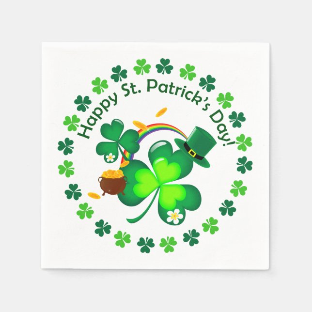 Serviette En Papier Bonne Saint Patrick's Day (Devant)
