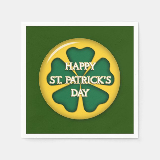 Serviette En Papier Bonne Saint Patrick's Day (Devant)