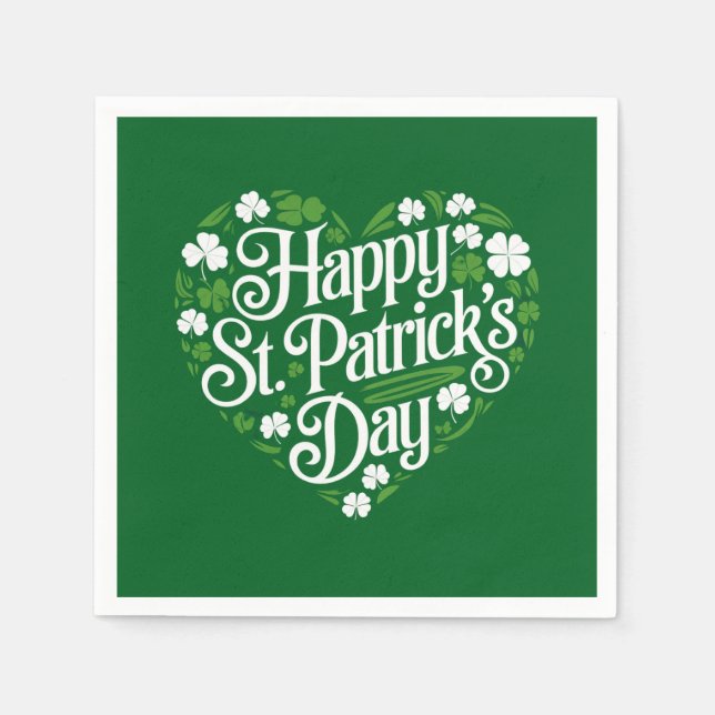 Serviette En Papier Bonne Saint Patrick's Day (Devant)